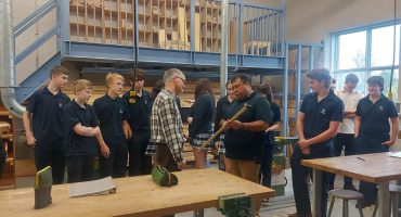 Students Construct Picnic Tables for Healing Place Garden