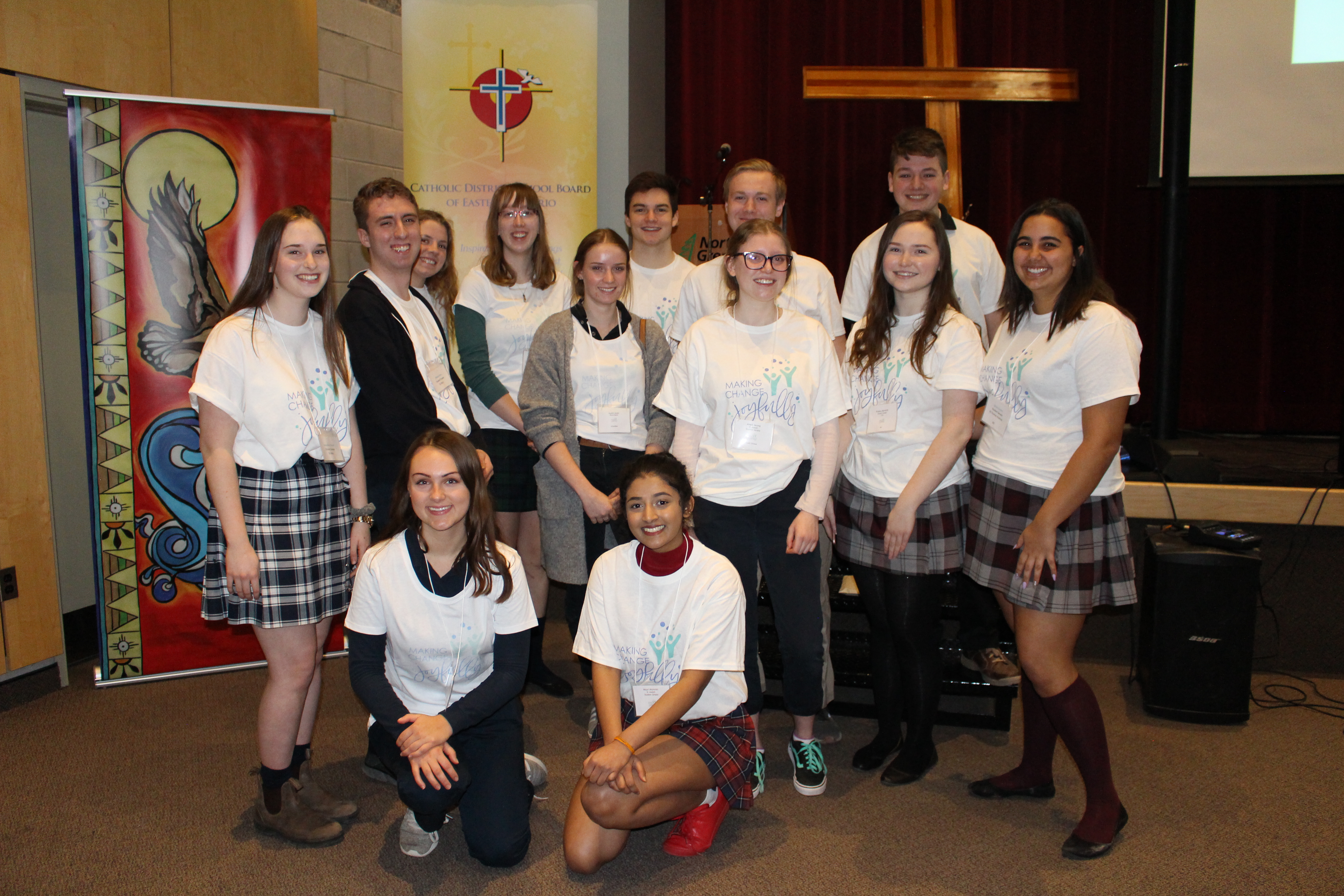 Members of the Student Senate pose as a group at the Just-Us Youth Day.