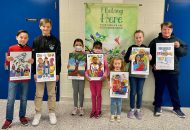 Catholic Social Teaching plaques at St. John Bosco Catholic School