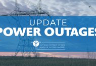 Power outages update banner.