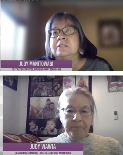 Photos of Judy Wawia and Judy Manitowabi