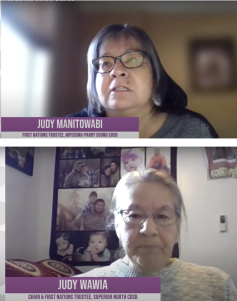 Photos of Judy Wawia and Judy Manitowabi