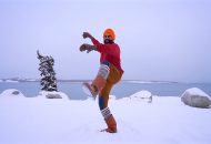 Gurdeep Pandher dancing in the Yukon.